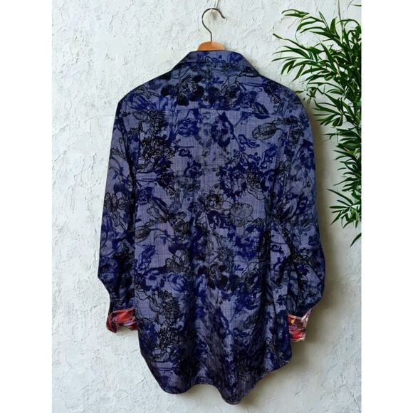 Robert Graham Limited Edition Embroidered Floral Shirt Men’s L 140/249 EUC - Picture 8 of 13